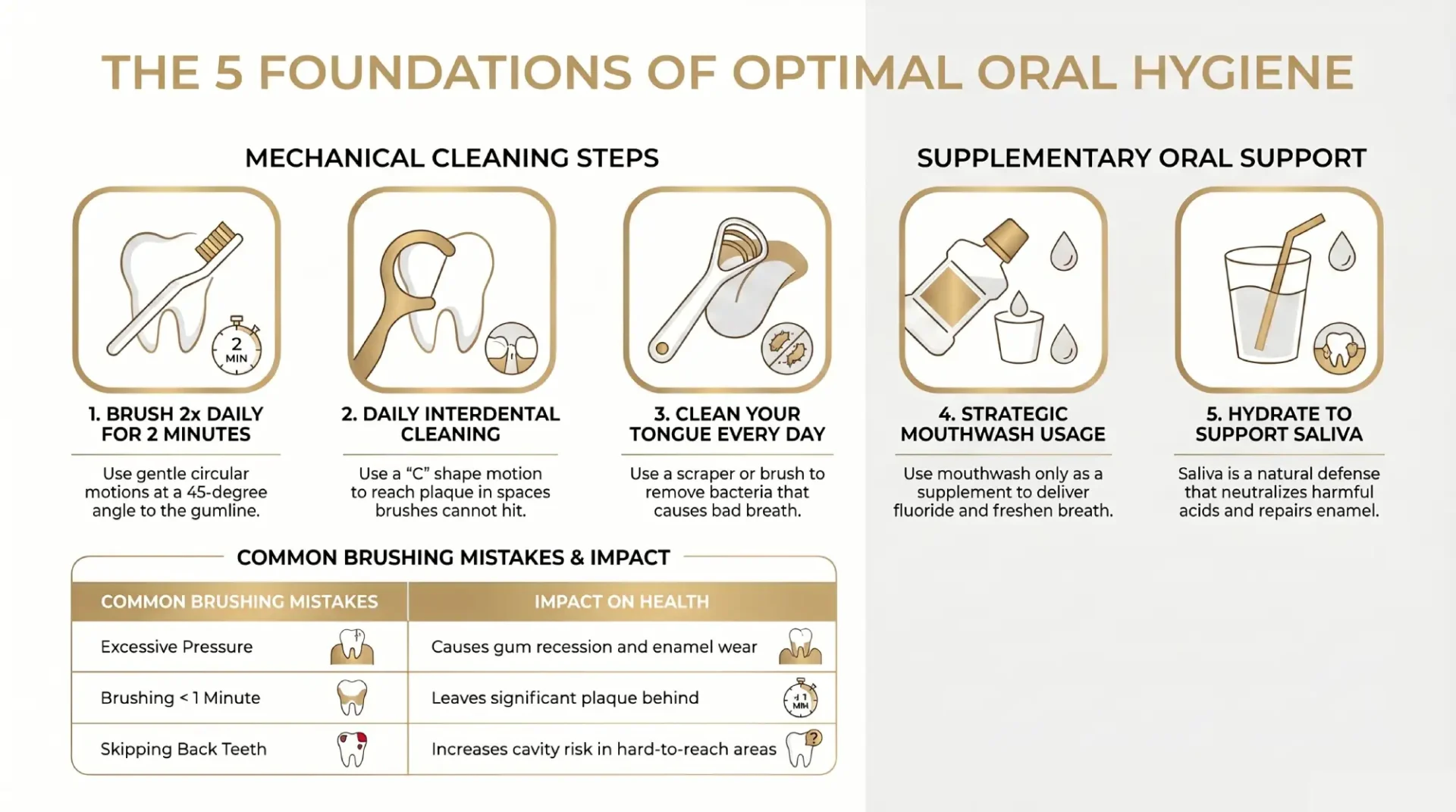 Five foundations of Oral Hygiene